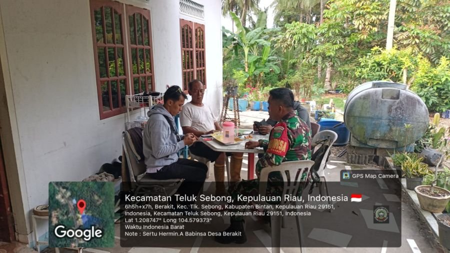 Babinsa Desa Berakit, Sertu Hermin.A, pada hari Rabu, 19 Agustus 2026.