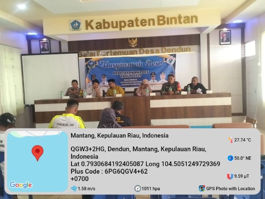 Babinsa Desa Dendun Hadiri Musyawarah Desa Penetapan RKPDes Tahun 2027