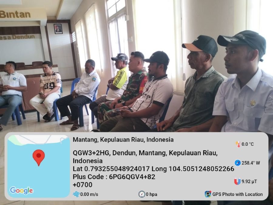 Babinsa Desa Dendun Hadiri Pembentukan Tim Pansel RT/RW dan Sosialisasi Pencegahan Karhutla