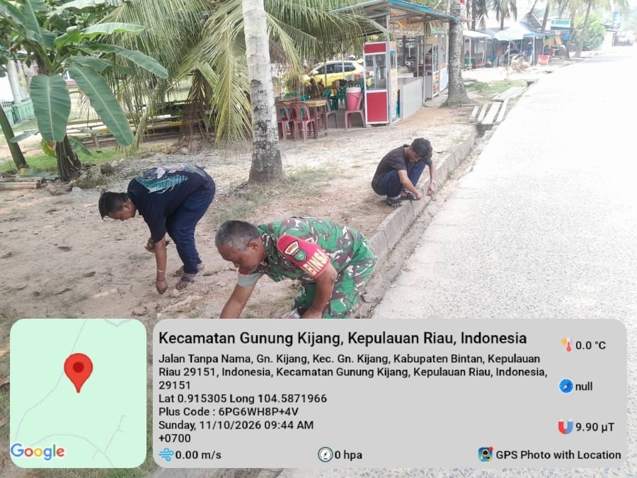 Babinsa Desa Gunung Kijang, Kecamatan Gunung Kijang laksanakan Goro di GG. Renjong