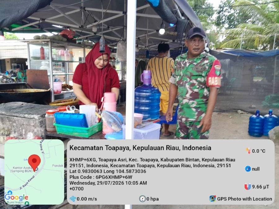BABINSA DESA GUNUNG KIJANG LAKSANAKAN KOMSOS DAN PENDATAAN UMKM BERSAMA KETUA RT.
