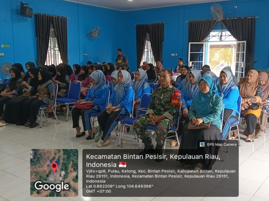 Babinsa Desa Kelong Gelar Rapat Peningkatan Penyuluhan dan Edukasi Program Keluarga Berencana.