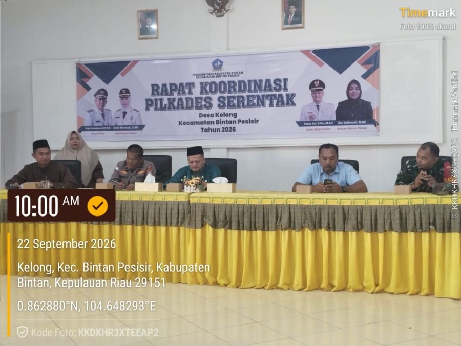 Babinsa Desa Kelong Hadiri Rapat Koordinasi Persiapan Pilkades Serentak Tahun 2026