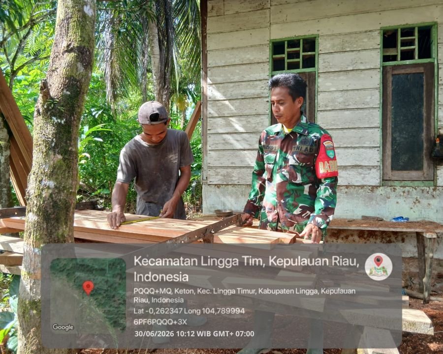 Babinsa Desa Keton Laksanakan Binter, Imbau Warga Utamakan Keselamatan Saat Bekerja