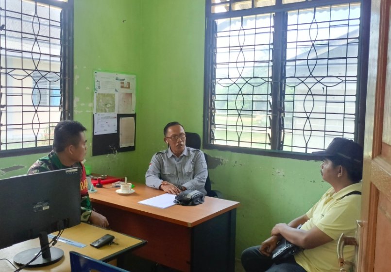 Babinsa Desa Lubuk Koordinasi dengan Pimpinan PDAM Tanjung Batu Kota