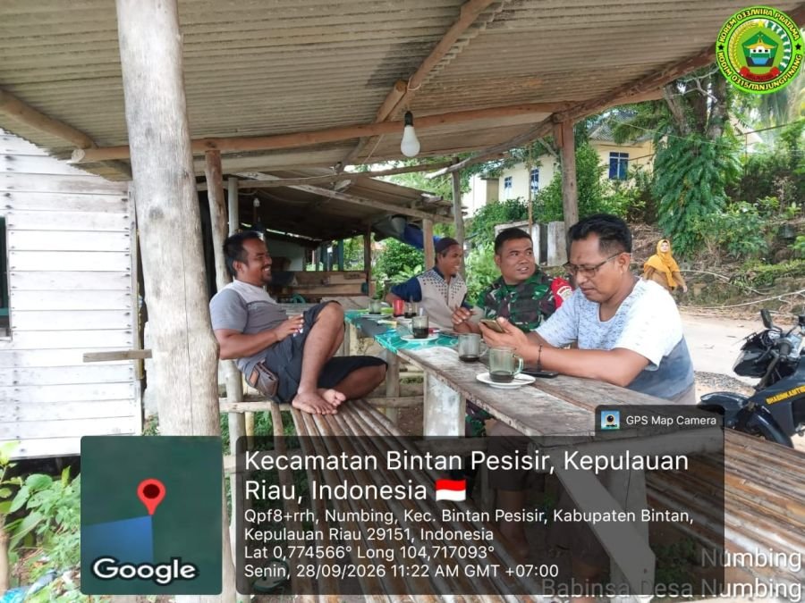 Babinsa Desa Numbing, Kec. Bintan Pesisir, Kab. Bintan, melaksanakan Sosialisasi Bahaya Narkoba