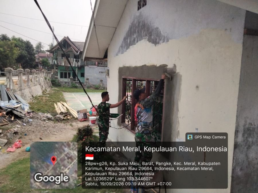 Babinsa Desa Parit Turun Tangan Rehab PAUD Cahaya Hati di Pangke