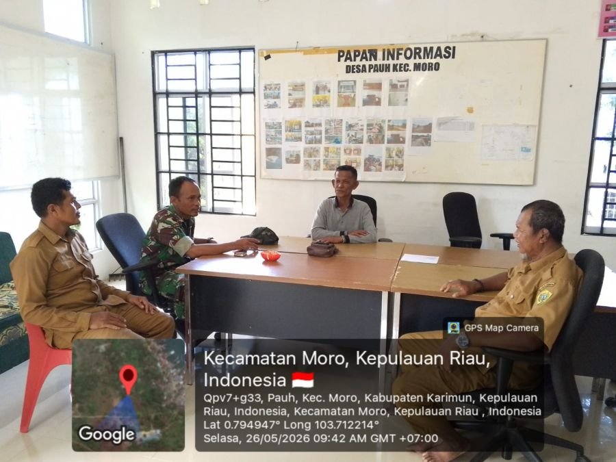 Babinsa Desa Pauh Tingkatkan Sinergi dengan Aparatur Pemerintahan