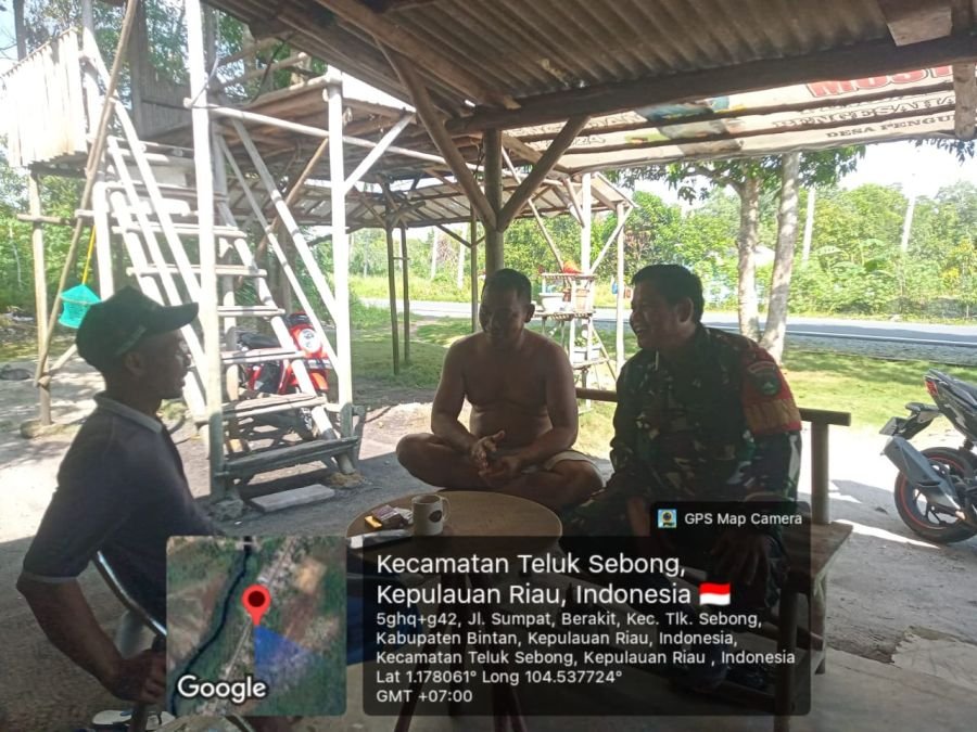 Babinsa Desa Pengudang, Sertu Abdi Supriyadi dari Koramil 03/Bintan Utara.