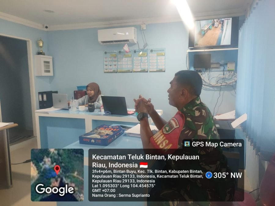 Babinsa Sri Bintan Kawal Tata Kelola Makanan Bergizi Gratis