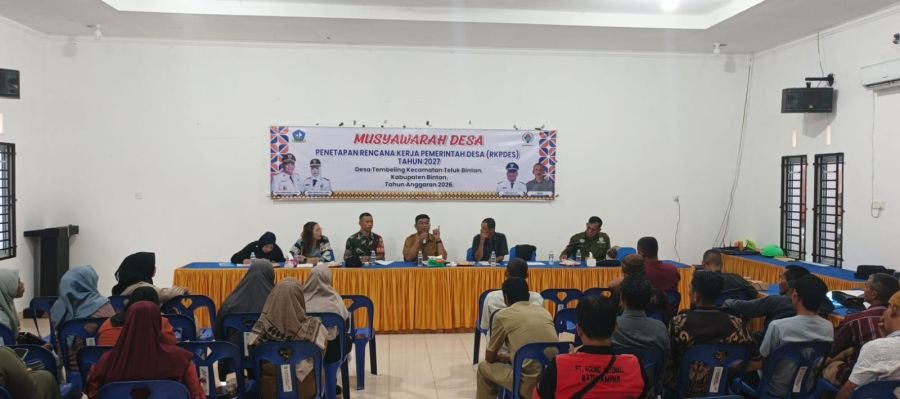 Babinsa Desa Tembeling Hadiri Musyawarah Desa Penetapan RKP Desa Tahun 2027