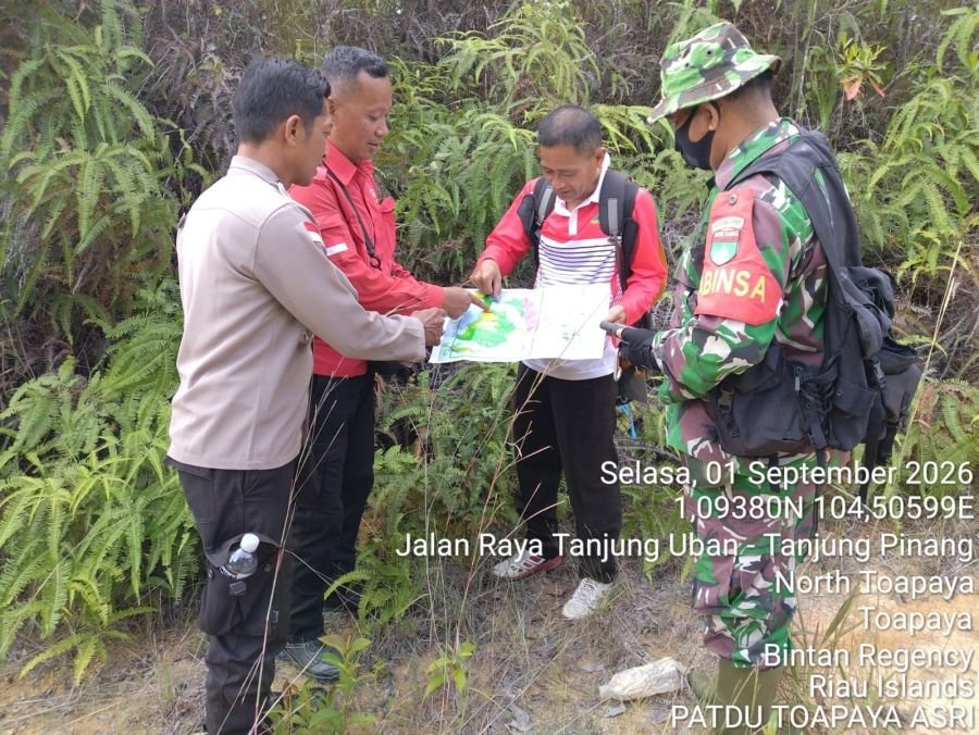 Babinsa Desa Toapaya Utara Laksanakan Patroli Terpadu Bersama KLHK Manggala Agni DAOPS Sumatera VIII