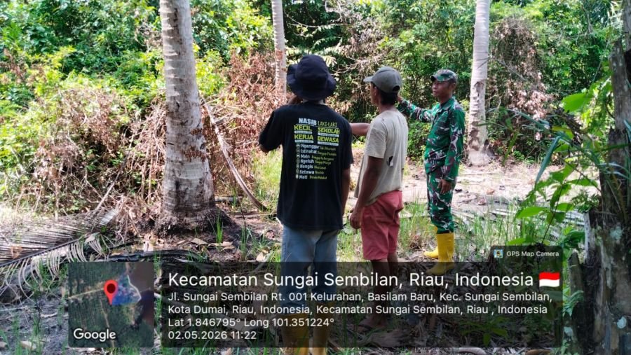Babinsa Dumai Intensifkan Patroli Karhutla