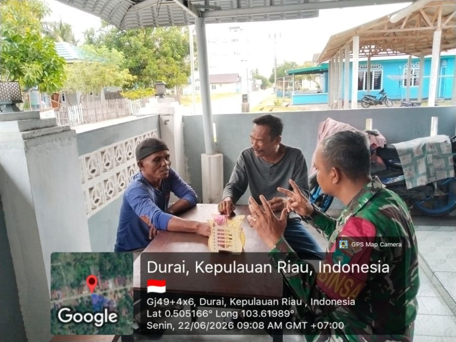 Babinsa Durai Turun ke Pesisir, Tekankan Keselamatan Tekong Kapal