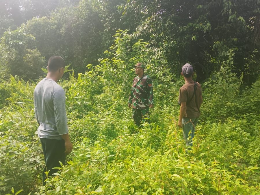 Babinsa Gandeng Warga Patroli Karhutla di Dungun Baru