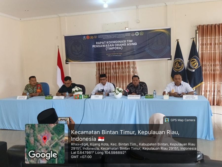 Babinsa Gunung Lengkuas Hadiri Rapat Koordinasi TIM PORA Kecamatan Bintan Timur