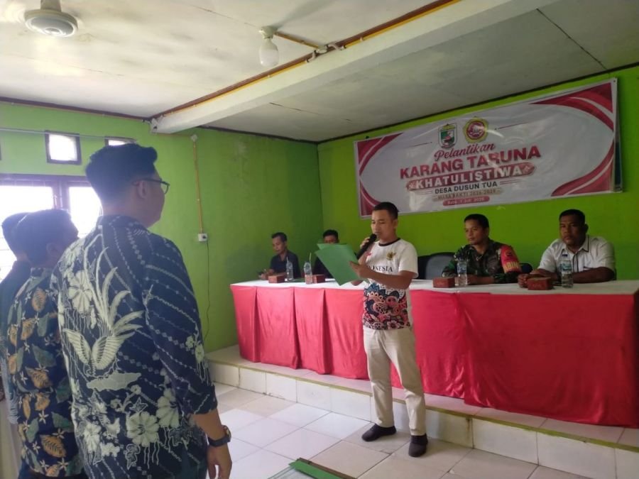 Babinsa Hadiri Pelantikan, Karang Taruna Dusun Tua Resmi Bergerak