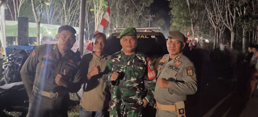 Babinsa Hadiri Pelayuran Jalur, 500 Warga Padati Desa Titian Modang