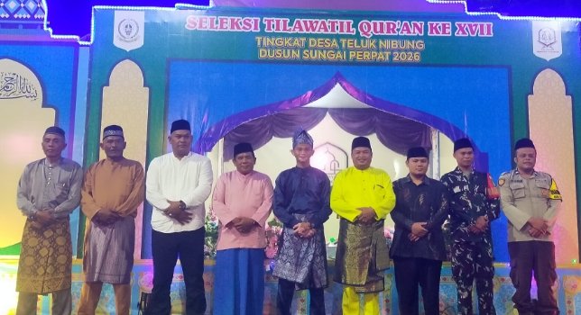 Babinsa Hadiri Penutupan STQ XVII Desa Teluk Nibung, Wujud Dukungan Pembinaan Generasi Qurani