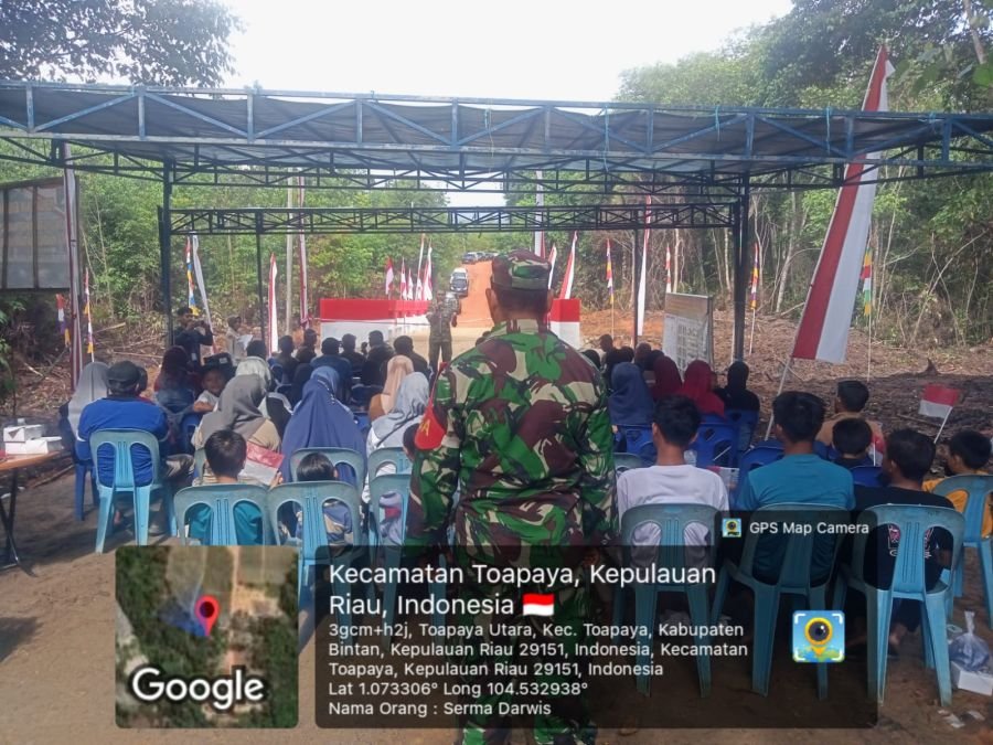 BABINSA HADIRI PERESMIAN JEMBATAN ARAMCO GARUDA DI TOAPAYA UTARA.