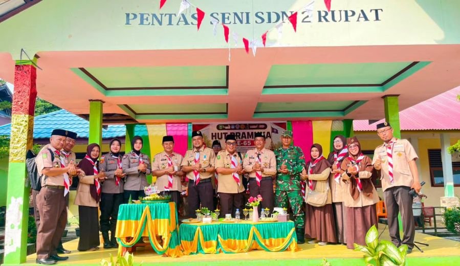 Babinsa Hadiri Upacara HUT Pramuka ke-65, Dukung Pembentukan Karakter Generasi Muda