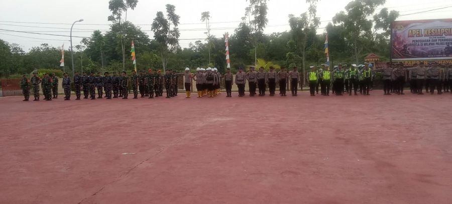 Babinsa Jajaran Koramil 03/Bintan Utara Ikuti Apel Kesiapsiagaan Karhutla di Polres Bintan.