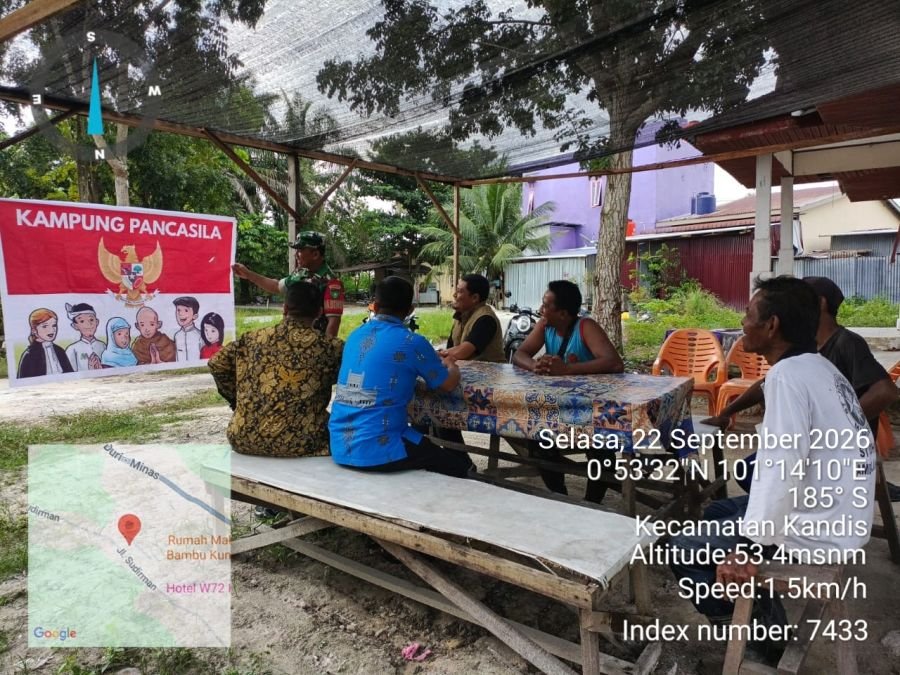Babinsa Kandis Dorong Warga Telaga Sam Sam Amalkan Nilai Pancasila