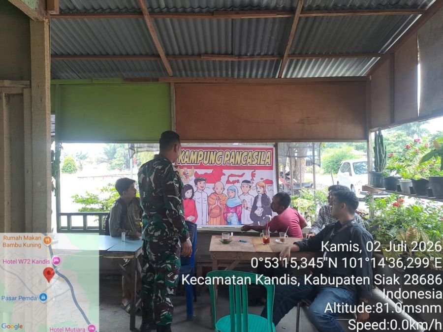 Babinsa Kandis Perkuat Nilai Pancasila Lewat Komsos Bersama Warga