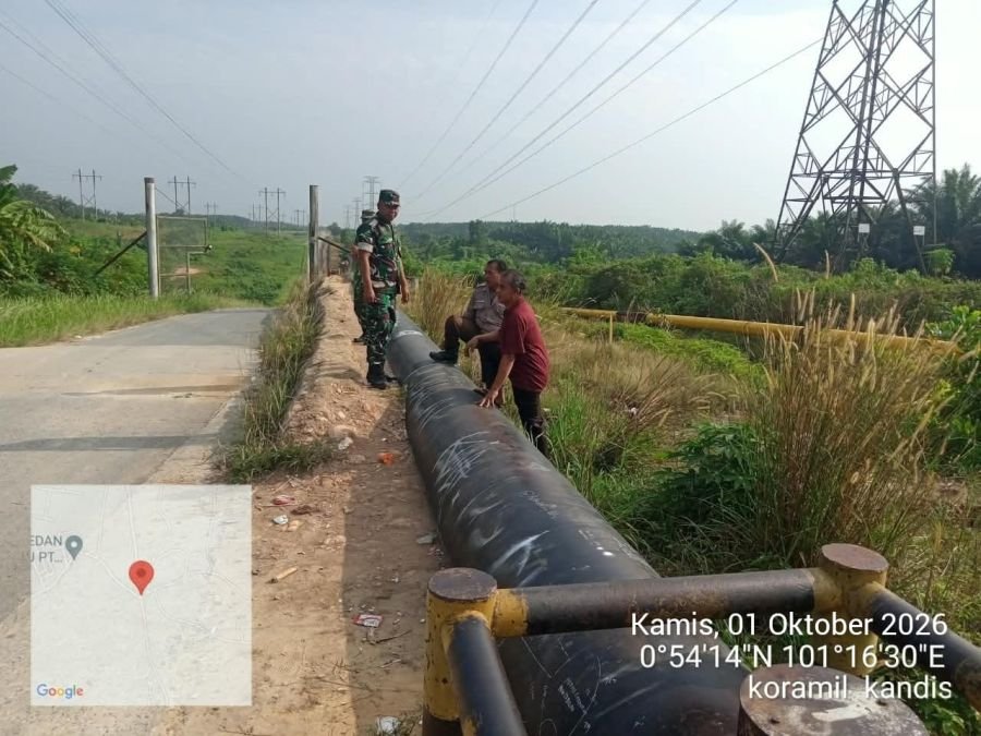 Babinsa Kandis Perkuat Pengamanan Aset Vital PT PHR