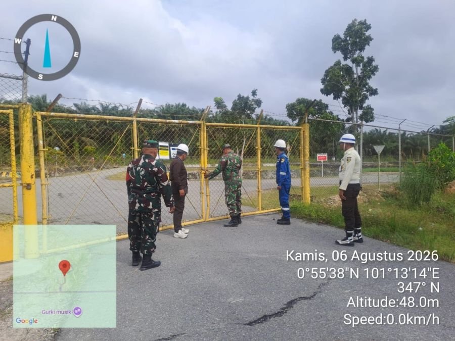 Babinsa Kandis Perkuat Pengamanan Objek Migas Lewat Patroli Binter