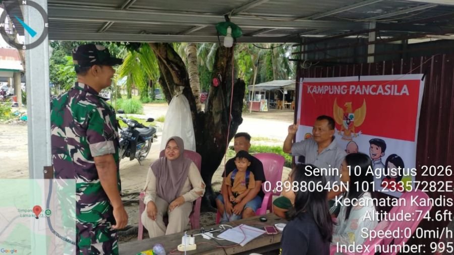 Babinsa Kandis Tegaskan Pancasila Jadi Perekat Persatuan Warga Telaga Sam Sam