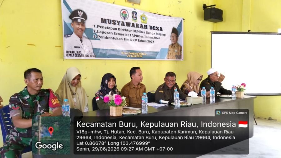 Babinsa Kawal Musdes Tanjung Hutan, Fokus BUMDes dan RKP 2027