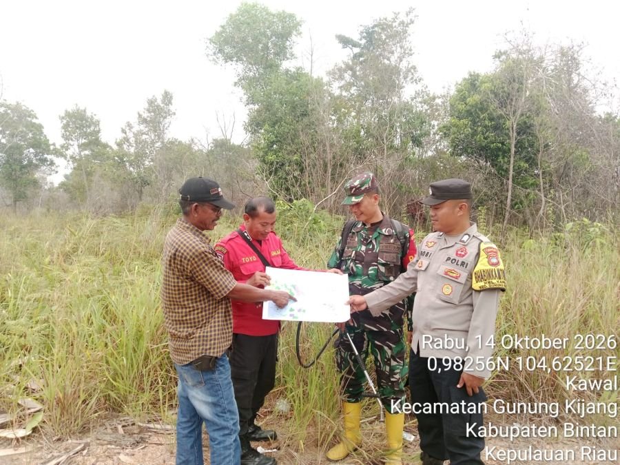 Babinsa Kawal dan Manggala Agni Patroli Cegah Karhutla di Bintan