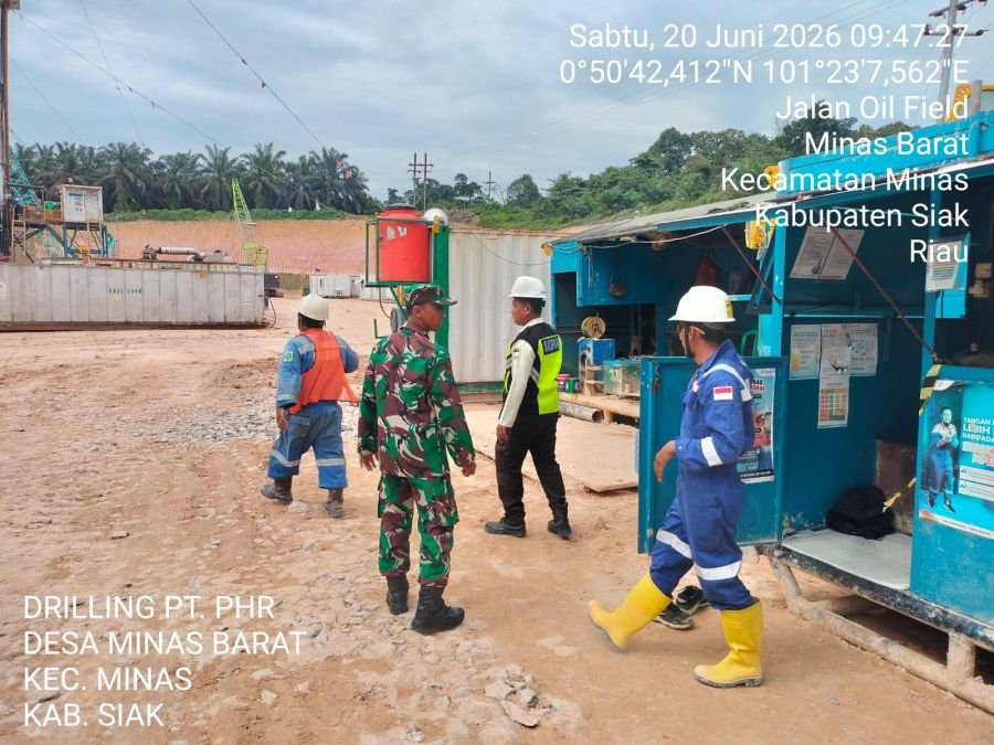 Babinsa Kawal Tiga Lokasi Pengeboran, Operasi Migas Tetap Aman