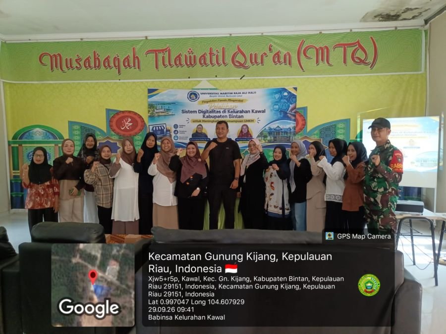 Babinsa Kel. Kawal, menghadiri kegiatan Pelatihan Sistem Digitalisasi yang digelar bagi Pelaku UMKM.