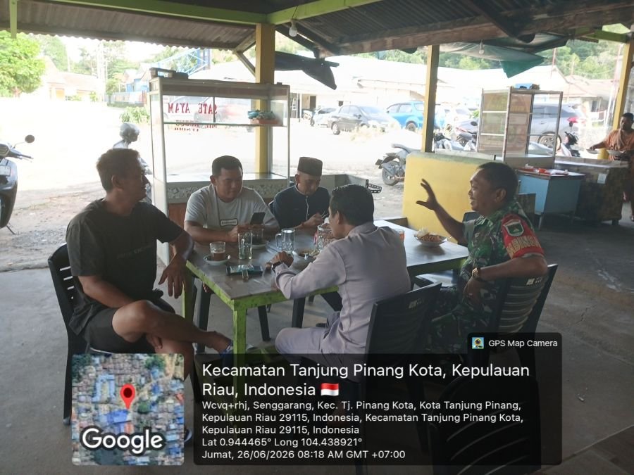 Babinsa Kel.Senggarang Koramil 01/Kota Kodim 0315/Tpi. Melaksanakan Koordinasi dgn Pemuda.