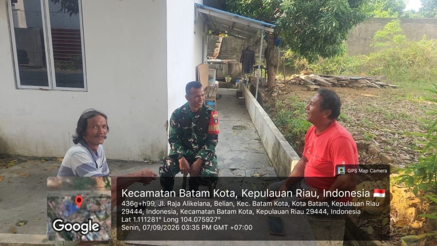Babinsa Kelurahan Belian Ajak Warga Jaga Keamanan Lingkungan dan Waspadai Kebakaran
