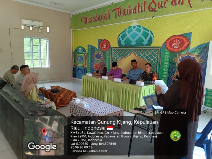 Babinsa Kelurahan Kawal Hadiri Acara Intervensi Pemberdayaan Masyarakat UPTD Puskesmas Kawal TA. 202