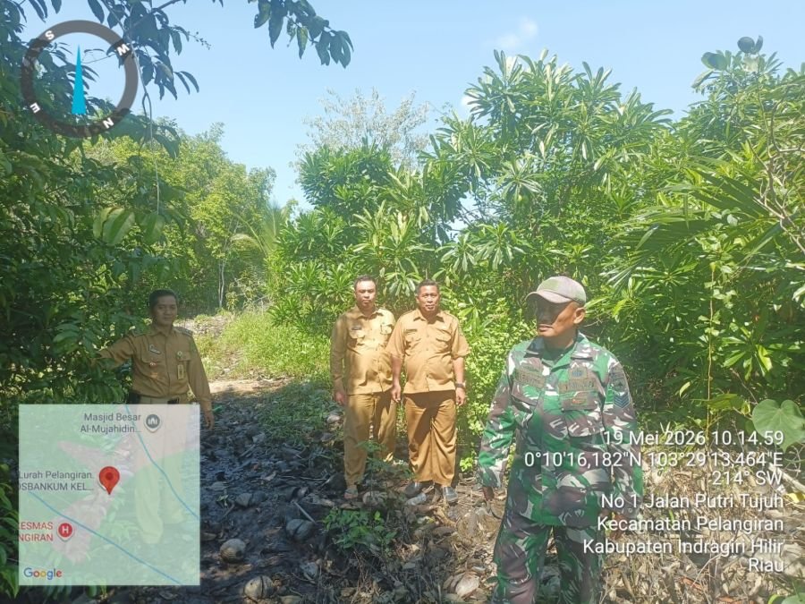 Babinsa Kelurahan Pelangiran Serma Sugianto Perketat Patroli Tapal Batas Antisipasi Karhutla