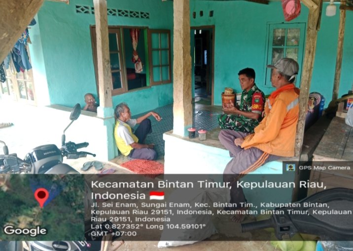 Babinsa Kelurahan Sungai?Enam Sosialisasikan Bahaya & Larangan Penyalahgunaan Narkoba Kepada Warga.