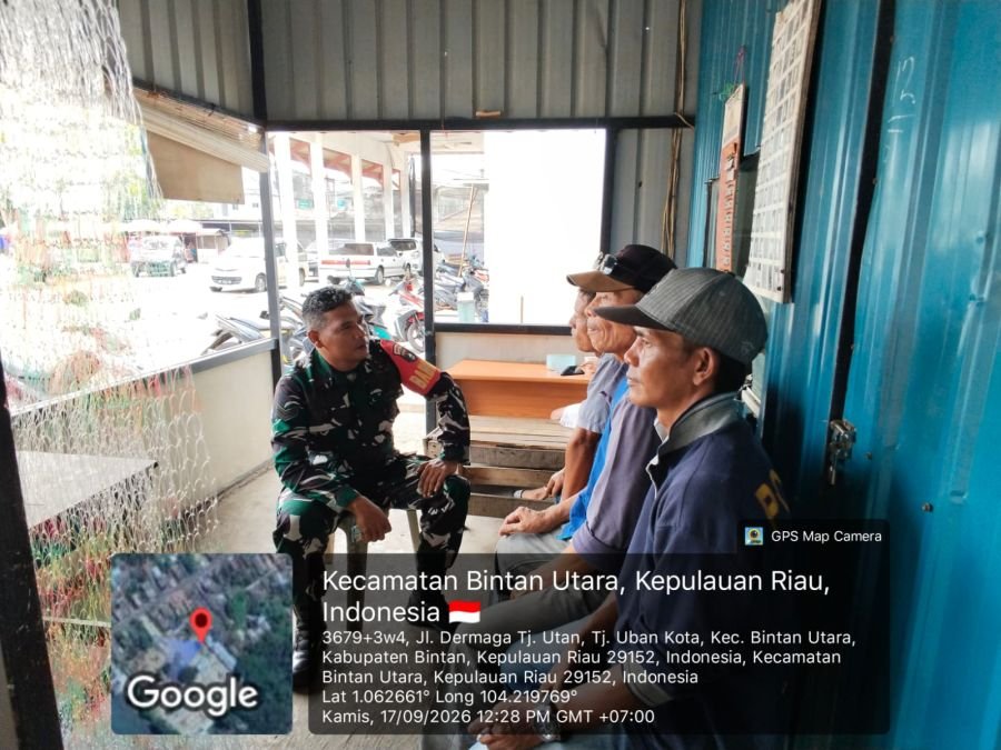 Babinsa Kelurahan Tanjung Uban Kota Sertu S. Sembiring pada hari Kamis, 17 September 2026 pukul 12.0