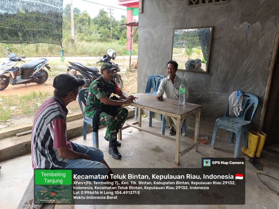 Babinsa Kelurahan Tembeling Tanjung Ajak Warga Junjung Tinggi Sikap Toleransi.