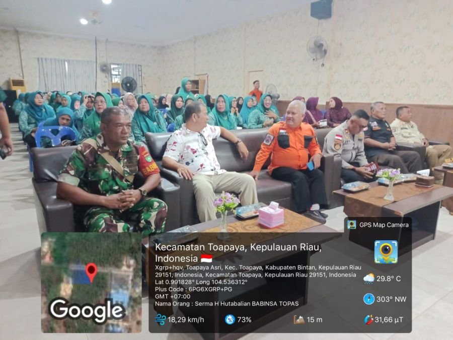 Babinsa Kelurahan Toapaya Asri Hadiri Pembukaan Sosialisasi Keluarga Tangguh Bencana T.A 2026