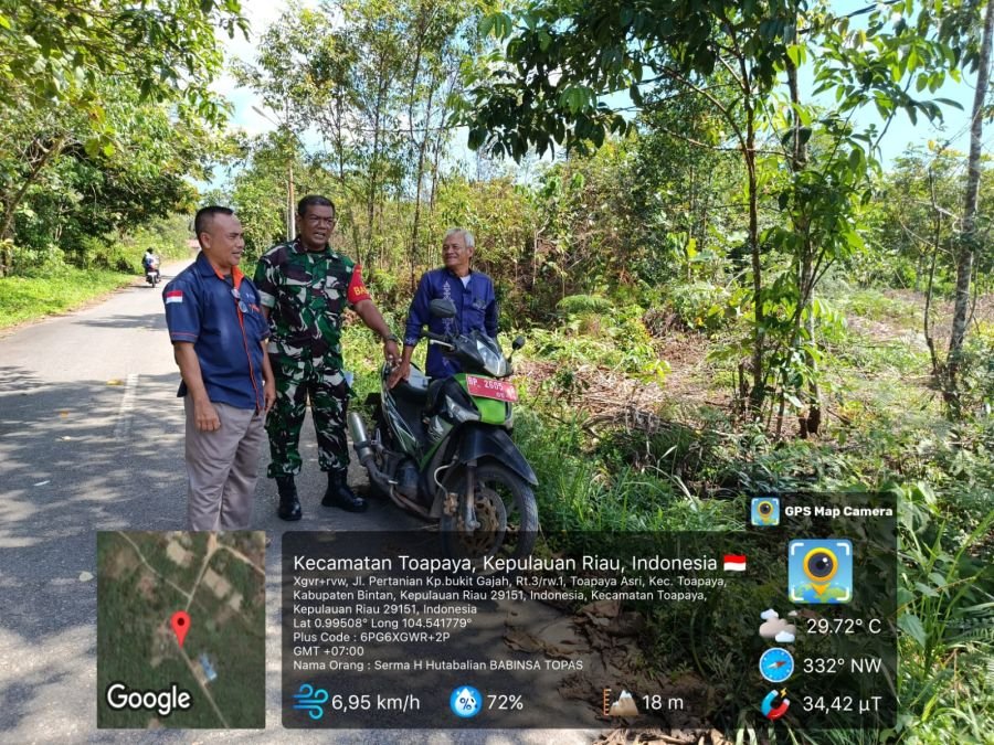 Babinsa Kelurahan Toapaya Asri Tinjau Lokasi Rawan Kebakaran Bersama RT dan Pemuda, Antisipasi Musim