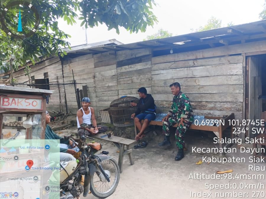 Babinsa Kodim 0322/Siak Intensifkan Patroli, Komsos dan Pencegahan PMK di Wilayah Binaan