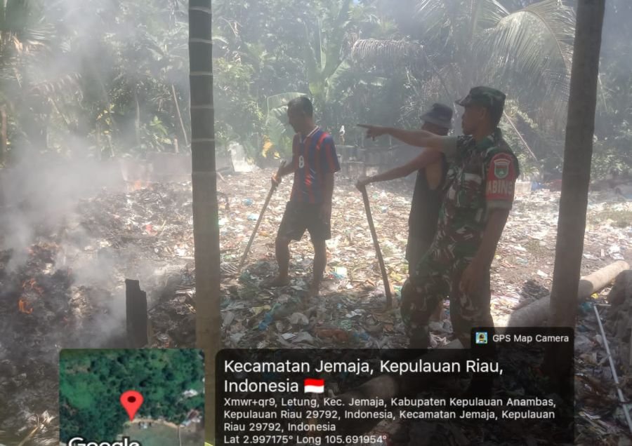 Babinsa Koptu Fian Hendratmo Dukung Pengelolaan Sampah dan Ingatkan Warga Waspada Karhutla
