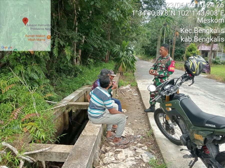 Babinsa Koramil 01/ Bengkalis  memberikan Sosialisasi kepada warga Binaan tentang  Bela Negara