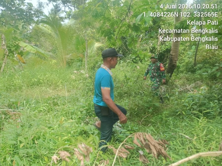 Babinsa Koramil 01 Bengkalis Sertu Syafrizal rutin menghimbau dan sosialisasi dampak kebakaran hutan