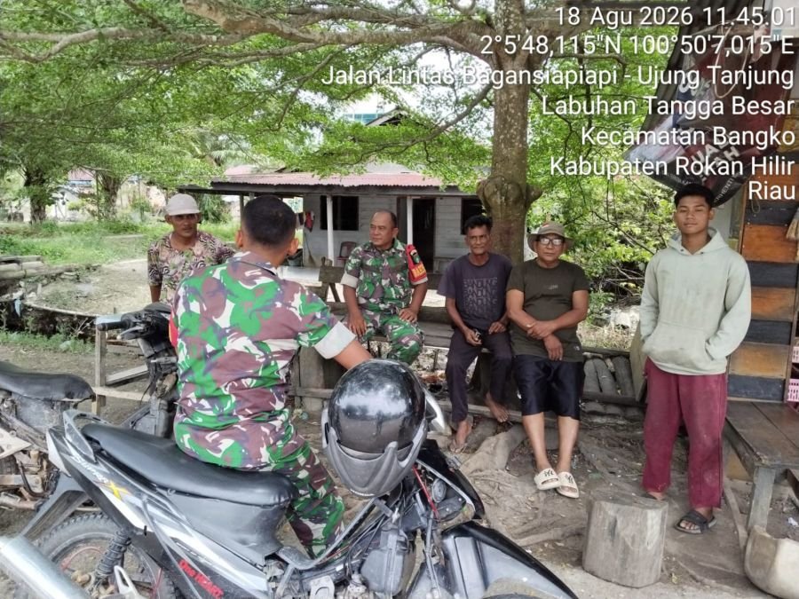Babinsa Koramil 01/Bangko Gelar Sosialisasi Kampung Pancasila di Labuhan Tangga Besar