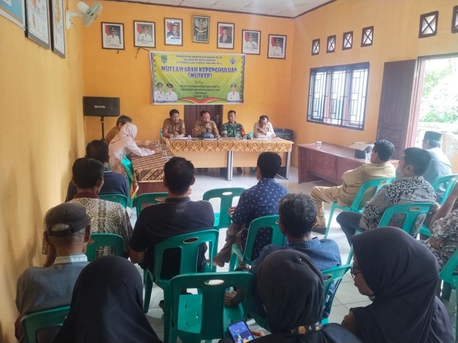 Babinsa Koramil 01/Bangko Hadiri Pengesahan RKP dan APBKep Sungai Sialang Hulu TA 2026